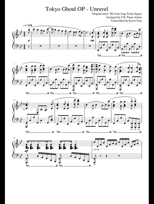 無料の アニメ の楽譜 | MuseScore.com でPDFのダウンロードまたは印刷