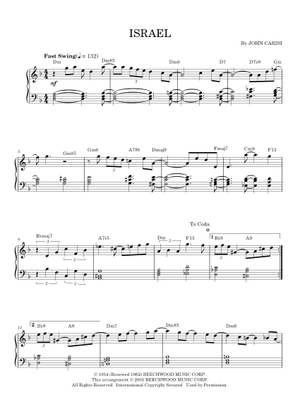 Israel の公式楽譜を演奏する by Bill Evans ピアノ | MuseScore.com