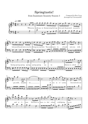 Springtastic Theme – John Mietus 楽譜 ピアノ (ソロ) | MuseScore.com