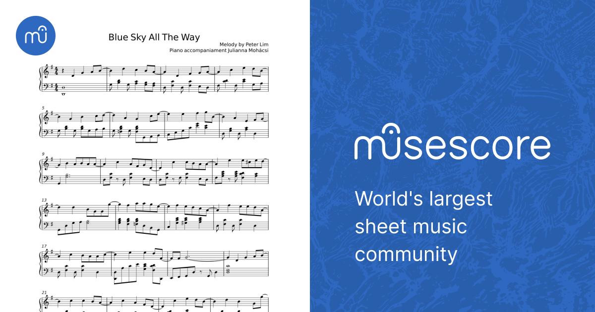 Blue Sky All The Way 楽譜 ピアノ (ソロ) easy | MuseScore.com