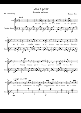 無料のルチアーノ・ベリオ の楽譜 | MuseScore.com でPDFの