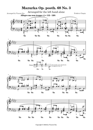 マズルカ 作品68 第2番 楽譜 ピアノ (ソロ) | MuseScore.com