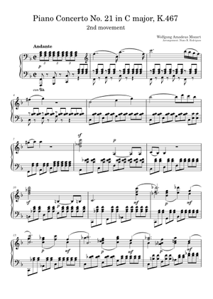 モーツァルト：ピアノ協奏曲第21番 ハ長調 K. 467 楽譜 ピアノ (ソロ