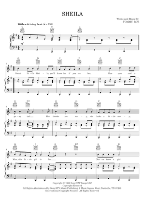 Sheila の公式楽譜を演奏する by Tommy Roe ピアノ | MuseScore.com
