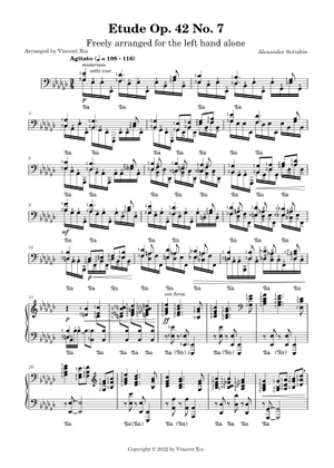 アレクサンドル・スクリャービン：12の練習曲 作品8 第12番 楽譜