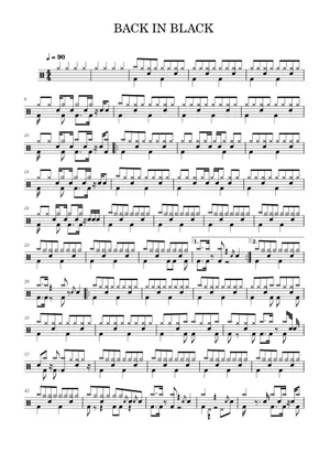 バック・イン・ブラック 楽譜 タブ譜あり ギター (ソロ) | MuseScore.com バック・イン・ブラック 楽譜 タブ譜あり ギター (ソロ) | MuseScore.com