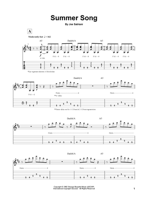 Friends の公式楽譜を演奏する by Joe Satriani ギター | MuseScore.com