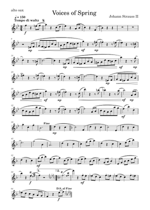 春の声 (ヨハン・シュトラウス2世) 楽譜 ピアノ (ソロ) | MuseScore.com