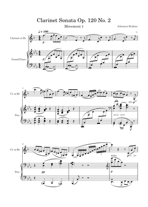 ブラームス - ソナタ Op. 120/2 ヴァイオリンとピアノ G長調に移調