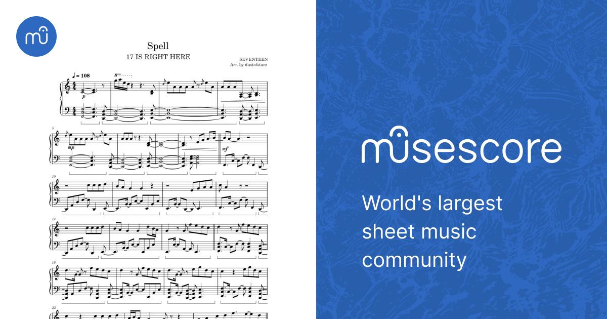 スペル – セブンティーン (세븐틴) 楽譜 ピアノ (ソロ) | MuseScore.com