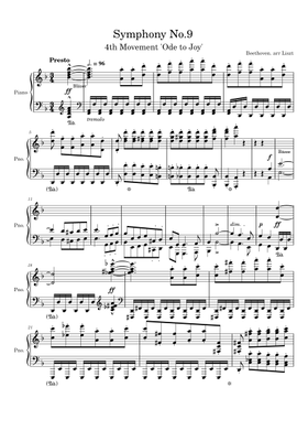 無料の交響曲第9番, Op.125 ルートヴィヒ・ヴァン・ベートーヴェン の