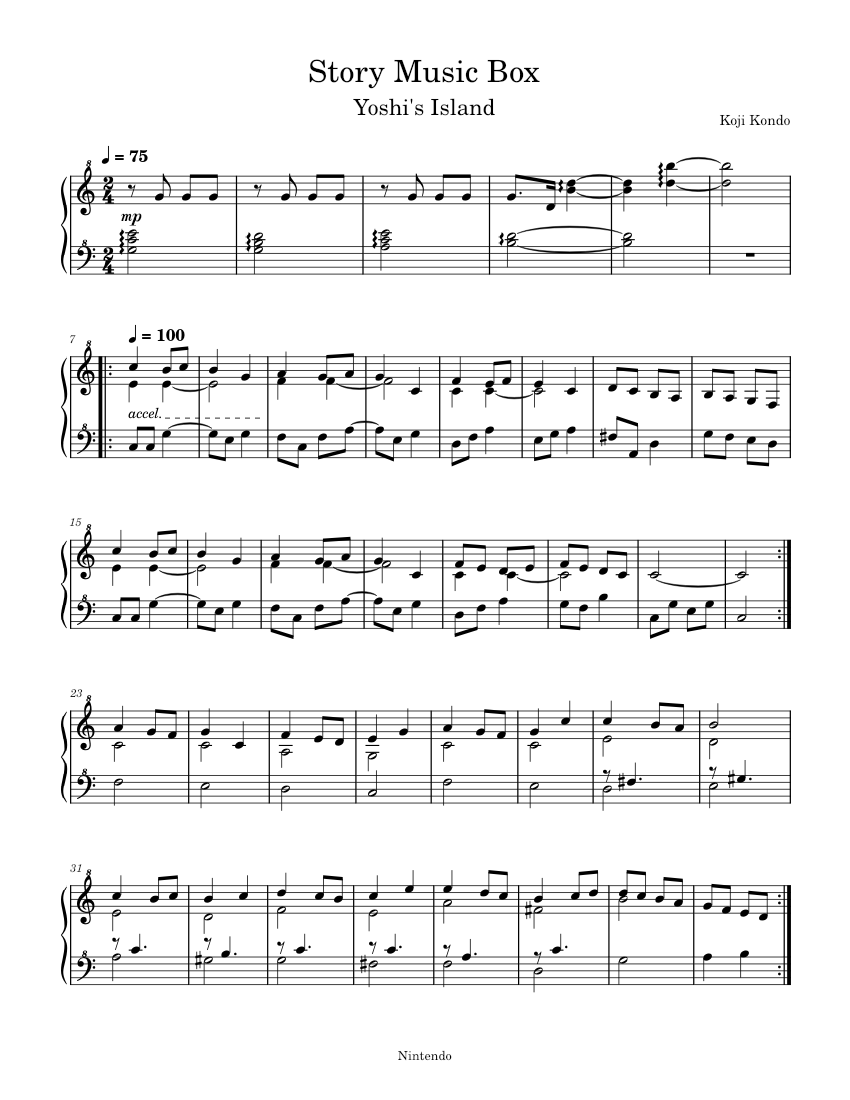 ヨッシーアイランド - ストーリーミュージックボックス - 近藤浩治
