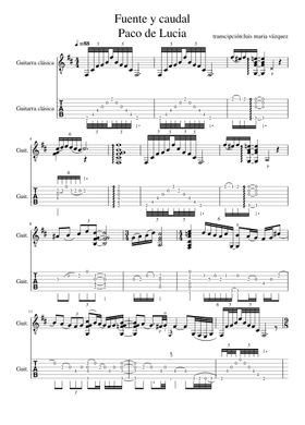 無料のパコ・デ・ルシア の楽譜 | MuseScore.com でPDFのダウンロード