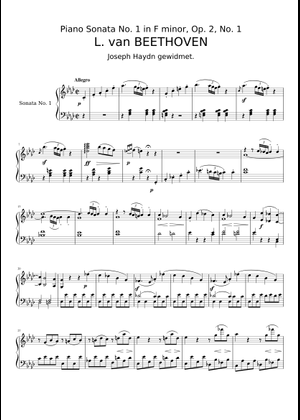 ソナタ第1番、第1楽章 楽譜 ピアノ (ソロ) | MuseScore.com