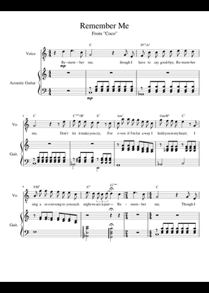 Remember Me の公式楽譜を演奏する by Kristen Anderson-Lopez
