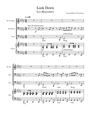 Look Down (Gavroche) の公式楽譜を演奏する by Claude-Michel
