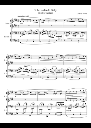 Fl Cl Pno] Berceuse (No. 1 from Dolly Suite) - Gabriel Fauré 楽譜