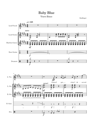 ベビー・ブルー 楽譜 タブ譜あり ギター (ソロ) | MuseScore.com