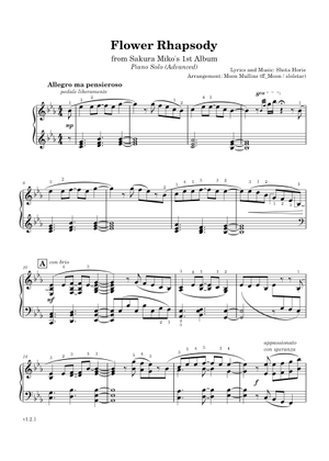 フラワーラプソディ – さくらみこ 楽譜 ピアノ (ソロ) | MuseScore.com
