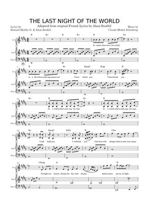 The Last Night Of The World (from Miss Saigon) の公式楽譜を演奏