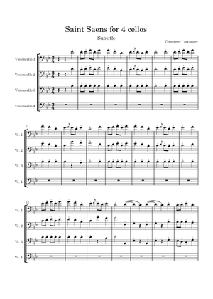 チェロ協奏曲第1番 イ短調, 作品33 - カミーユ・サン＝サーンス 楽譜 