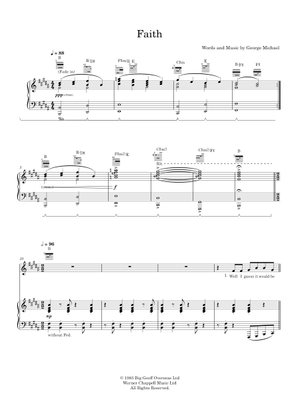 Faith – George Michael Faith - George Michael (Chord Chart) 楽譜