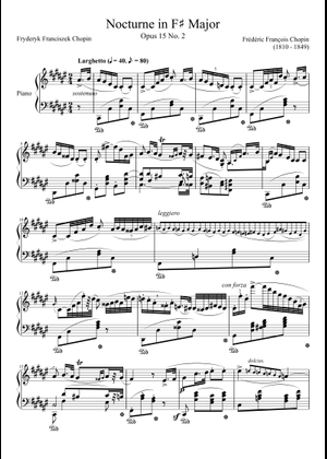 Nocturne No. 5 Op. 15 No. 2 in F-sharp major —´Frédéric Chopin