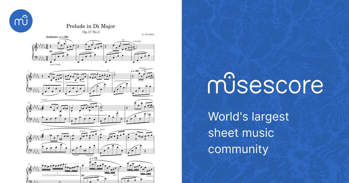アレクサンドル・スクリャービン：7つの前奏曲 作品17 第3番 変ニ長調