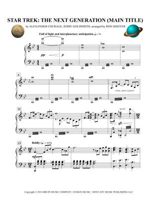 Star Trek: The Next Generation の公式楽譜を演奏する by Alexander Courage ピアノ ...