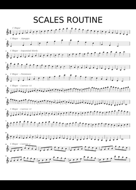 スケールルーチン 楽譜 バイオリン (ソロ) | MuseScore.com