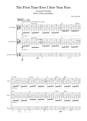 無料のピーター、ポール・アンド・マリー の楽譜 | MuseScore.com で