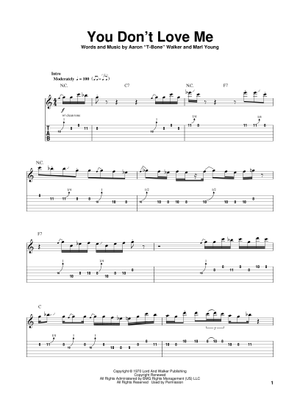Mean old world の公式楽譜を演奏する by T-Bone Walker ギター