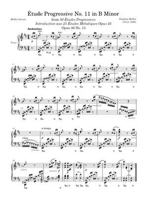 25の旋律的練習曲, Op. 45; No. 2 (雪崩) スティーブン・ヘラー作曲