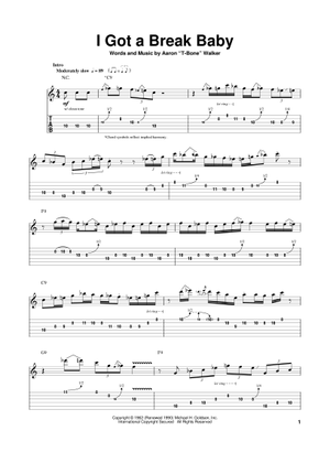 Mean old world の公式楽譜を演奏する by T-Bone Walker ギター