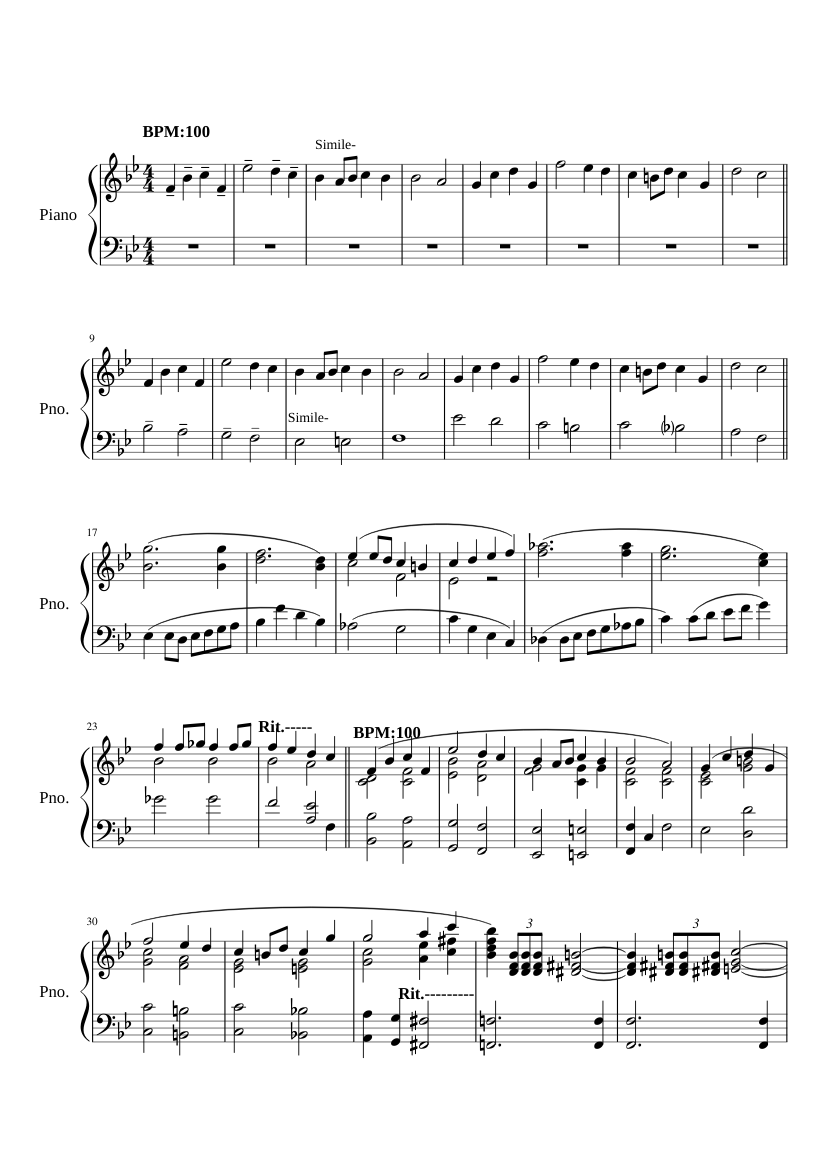 ファイナルファンタジーIV プロローグ 楽譜 ピアノ (ソロ) | MuseScore.com