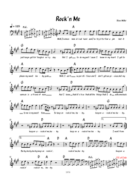 無料のスティーブ・ミラー・バンド の楽譜 | MuseScore.com でPDFの