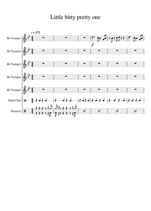 Little Bitty Pretty One (Lead sheet with lyrics ) 楽譜 コード付き ピアノ (ソロ ...