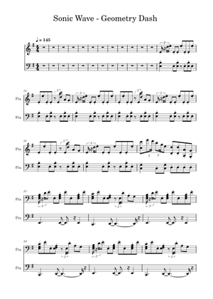 F-777 - ソニック・ブラスター 楽譜 ピアノ (ピアノデュオ