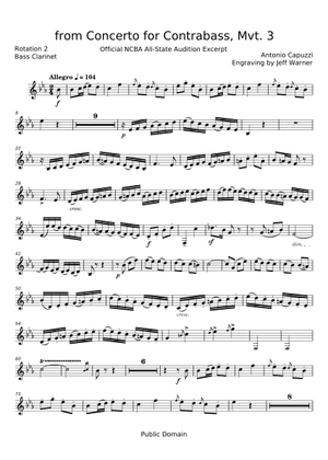 Concerto for Contrabass, Mvt. 3 - Antonio Capuzzi 楽譜 チューバ