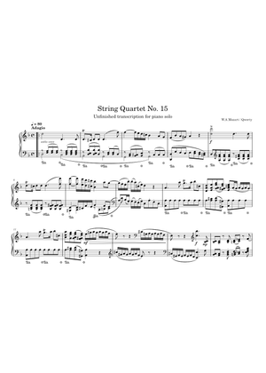 モーツァルト 弦楽四重奏曲 第15番 ニ短調 K421 楽譜 バイオリン