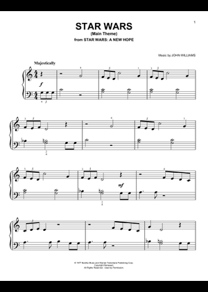 Star wars theme の公式楽譜を演奏する by John Williams ピアノ