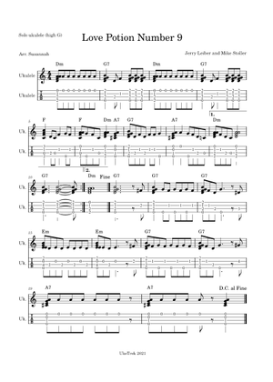 Love potion no 9 – The Searchers 楽譜 コード付き アコーディオン
