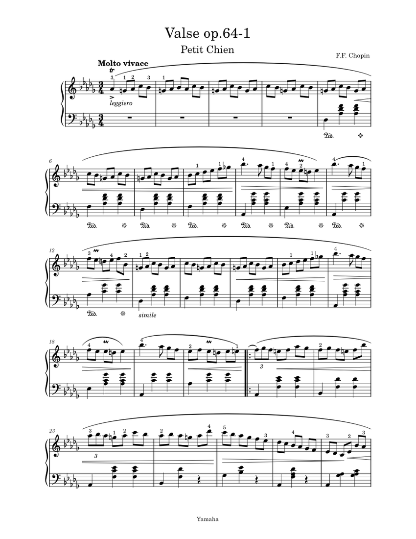 Waltz in Db Major (Op. 64 #1) 