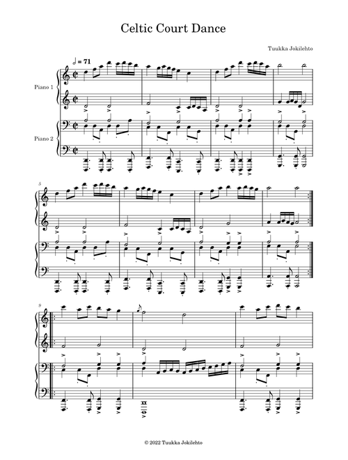 4 hands sheet music by cdeniztosun | Play, print, and download in