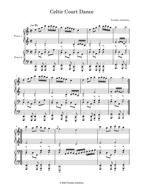 4 hands sheet music by cdeniztosun | Play, print, and download in 4 hands sheet music by cdeniztosun | Play, print, and download in