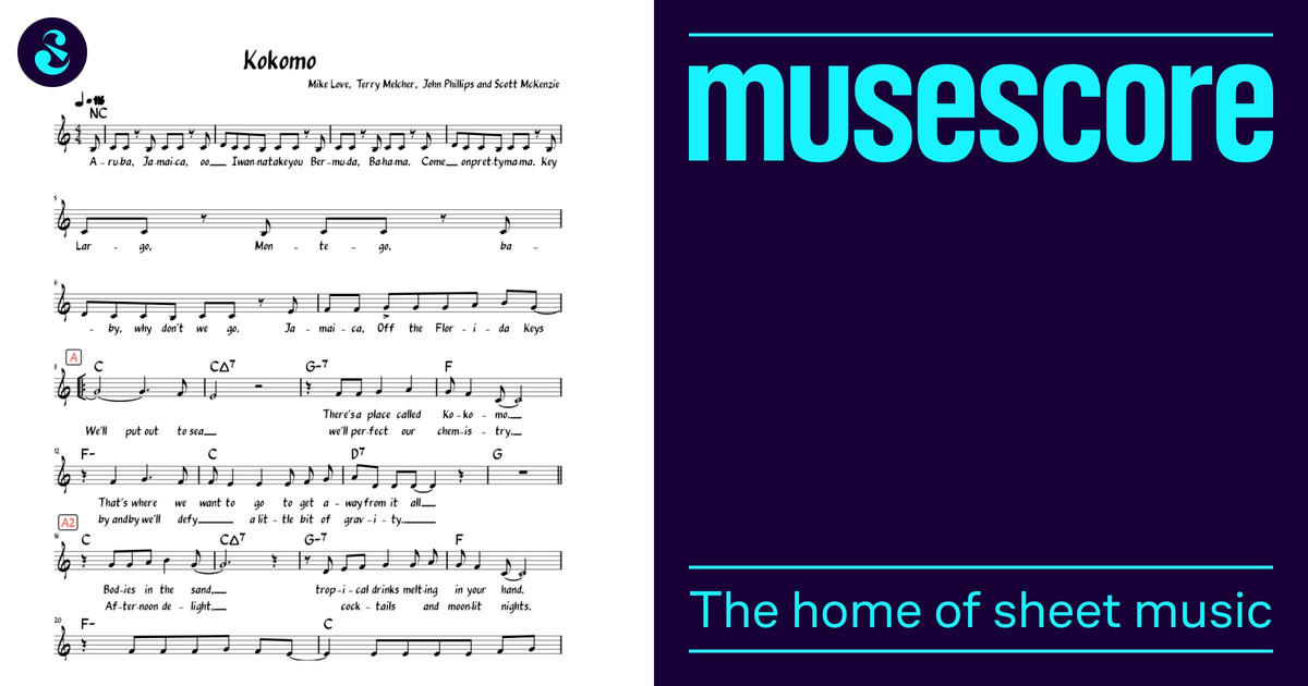 ココモ 楽譜 コード付き ピアノ (ソロ) easy | MuseScore.com