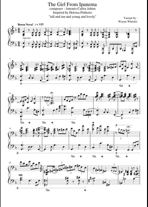 The Girl From Ipanema の公式楽譜を演奏する by Antônio Carlos Jobim