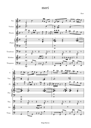 meri 楽譜 ピアノ, トロンボーン, ボーカル, フルート & その他の楽器 (混合アンサンブル) | MuseScore.com