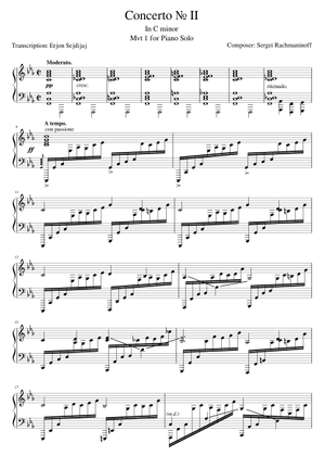 ラフマニノフ ピアノ協奏曲第2番 楽譜 ピアノ (ソロ) | MuseScore.com