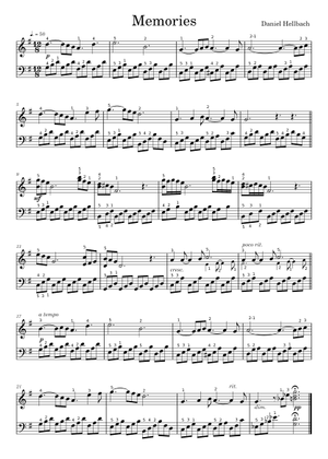 Memories – Daniel Hellbach 楽譜 ピアノ (ピアノデュオ) | MuseScore.com